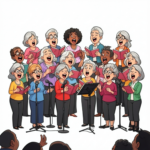 group coordinator 1 - represented be the cartoon of a u3a choir