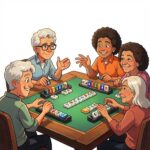 group coordinator 2 - represented be the cartoon of u3a group playing board game